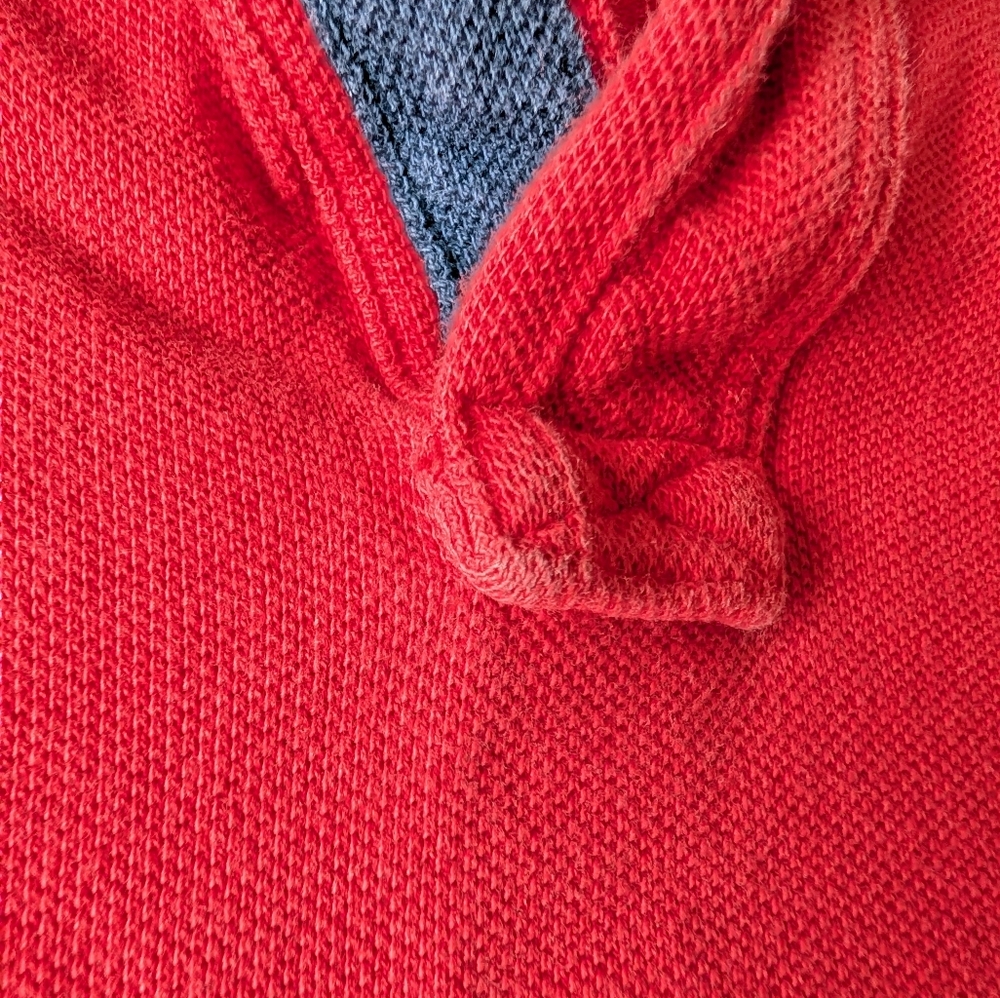 Vintage Style Tommy Hilfiger Denim Polo Embroidered Logo Red 90s Fashion Sz S image 8
